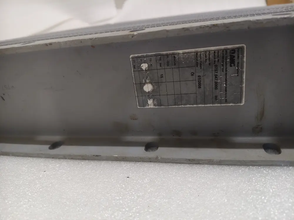 AKG THERMOTECHNIK INTERNATIONAL GmbH & Co. HYDRAULIC OIL COOLER MANUFACTURE NO – 0757.047.0000 CUSTOMER NO 011 377 24 G; POCLAIN CK72 & CK90-2 EXAVATORS, MOBILE CONCRETE MIXERS - Image 3